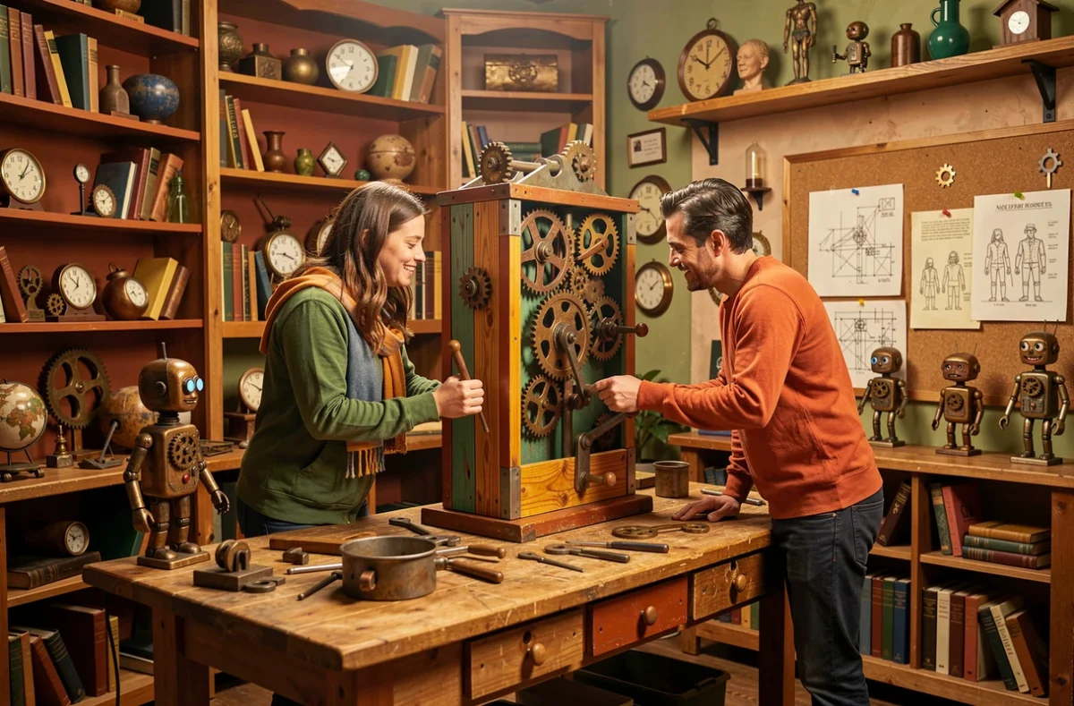 Univers steampunk inventif et coloré de l'escape room Curious World