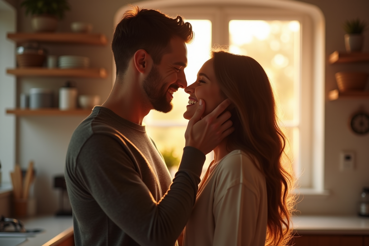 baiser romantique