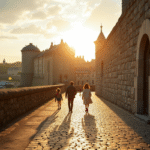 Les murs historiques de Saint-Malo sous la lumière dorée de l'après-midi