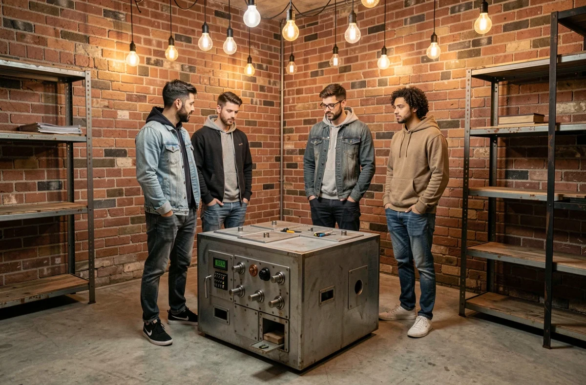 Équipe de joueurs tentant de s'échapper de la salle Nobody Escape Game