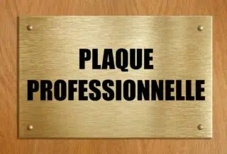 plaque professionnelle