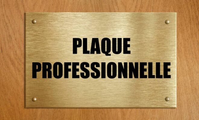 plaque professionnelle