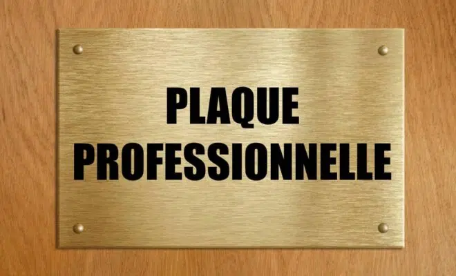 plaque professionnelle